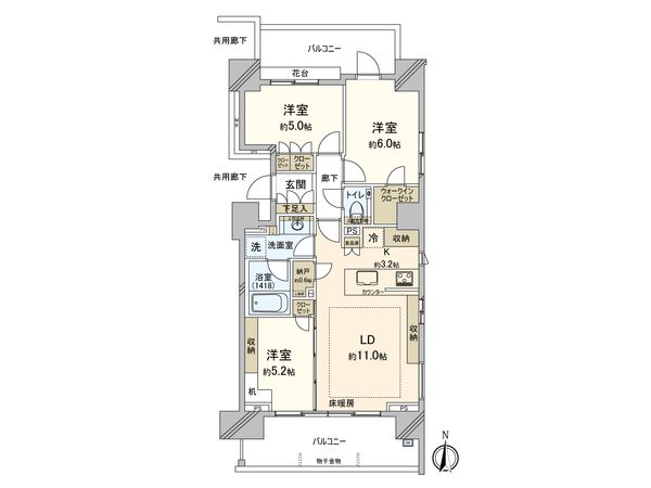 シティテラス武蔵境 間取図(平面図) シティテラス武蔵境 間取図(平面図)