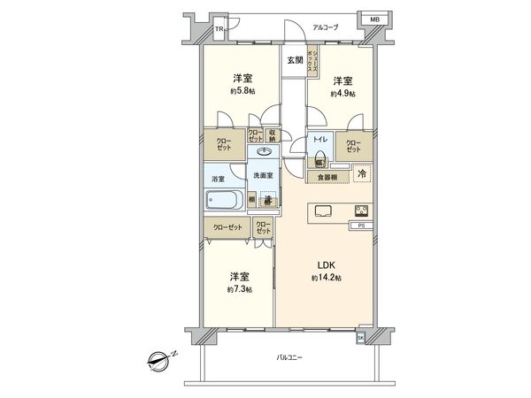 ルイシャトレ国分寺イプセ 間取図(平面図) ルイシャトレ国分寺イプセ 間取図(平面図)