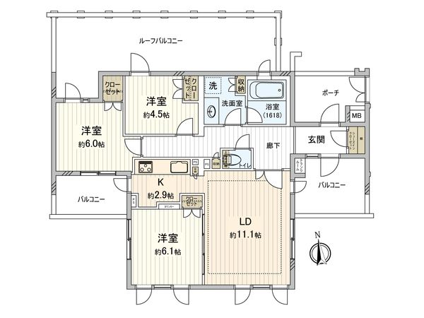 イクシア小平 間取図(平面図) 間取図(平面図)