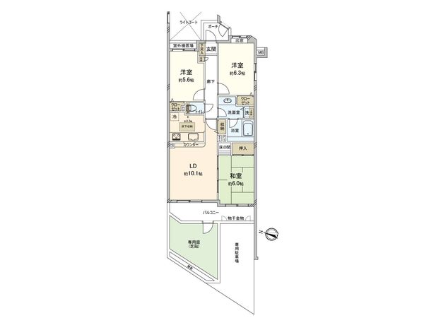グランヴェール国分寺 2番館 間取図(平面図) グランヴェール国分寺 2番館 間取図(平面図)
