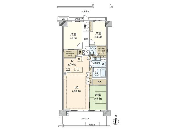 ルフォン一橋学園ラヴィアンコート 間取図(平面図) 間取図(平面図)