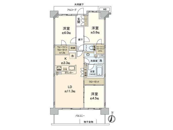 ザ・パークハウス国分寺四季の森 Ⅰ棟 間取図(平面図)