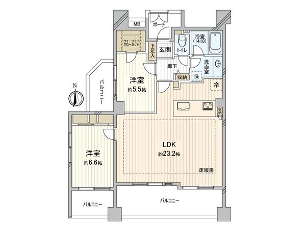 ファミールスクエア国分寺 間取図(平面図)