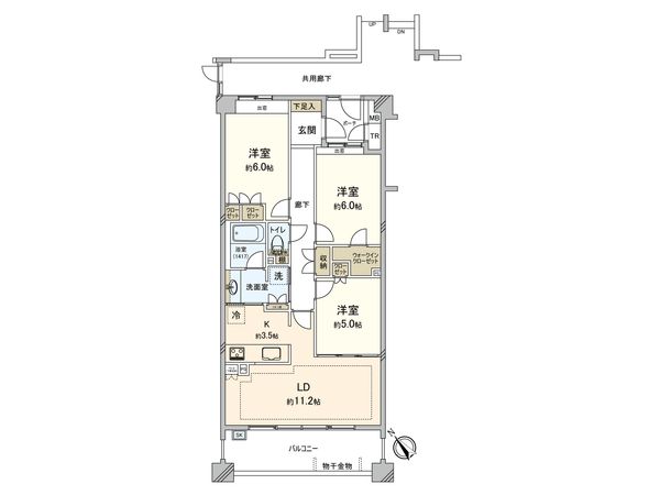 グローヴテラス国立 間取図(平面図) グローヴテラス国立 間取図(平面図)