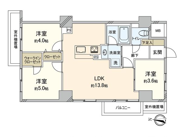 リノア三鷹 間取図(平面図) リノア三鷹 間取図(平面図)