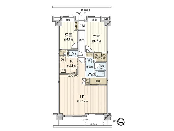 カーサ国分寺 間取図(平面図)