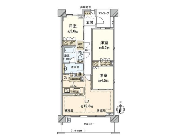 パークシティ国分寺 間取図(平面図)