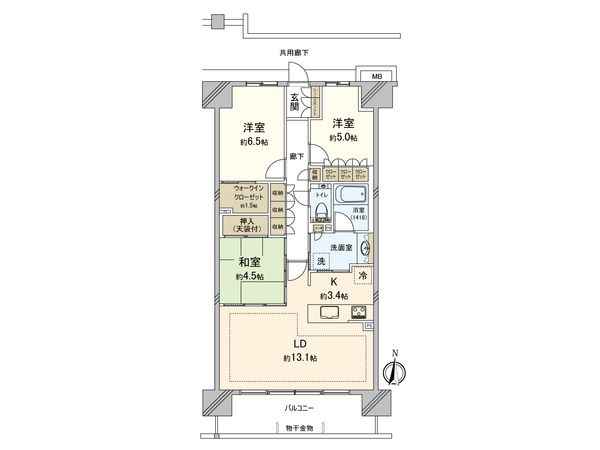 ルフォン一橋学園ラヴィアンカーサ 間取図(平面図)