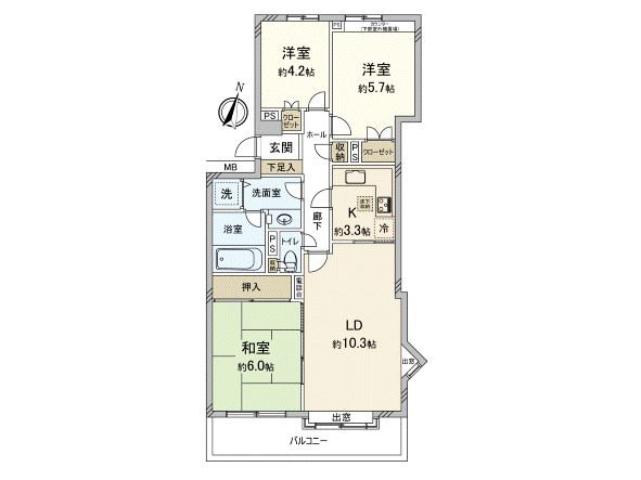 パークハイム国分寺 間取図(平面図)