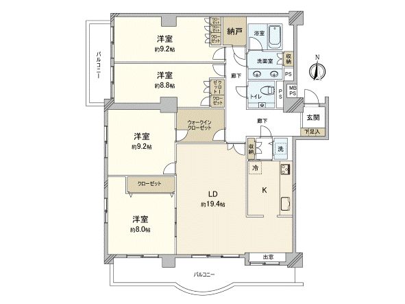 ガーデンハイツ小平1番館 間取図(平面図)