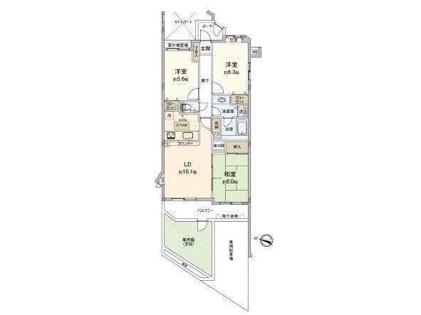 グランヴェール国分寺 2番館 間取図(平面図)