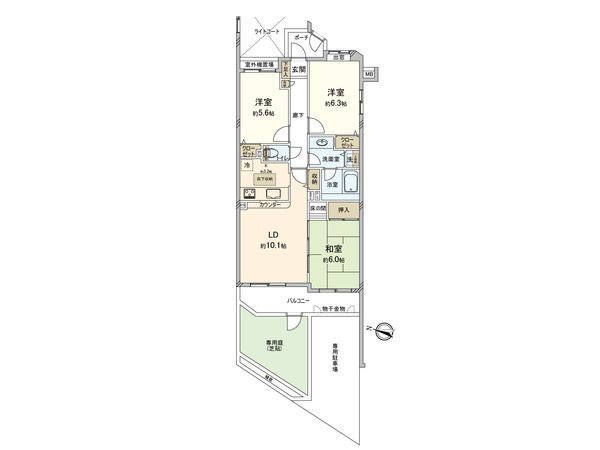 グランヴェール国分寺 2番館 間取図(平面図) グランヴェール国分寺 2番館 間取図(平面図)