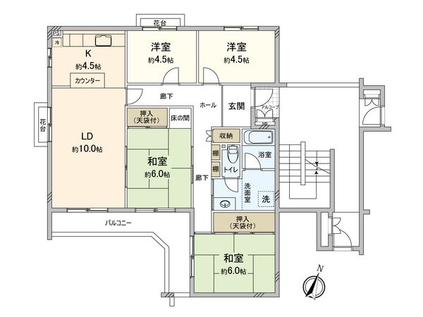 エステート上水本町 11号棟 間取図(平面図) エステート上水本町 11号棟 間取図(平面図)