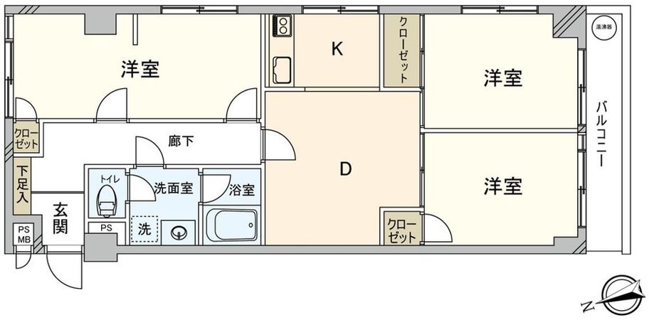 NICハイム東陽町第5 間取図(平面図) NICハイム東陽町第5 間取図(平面図)