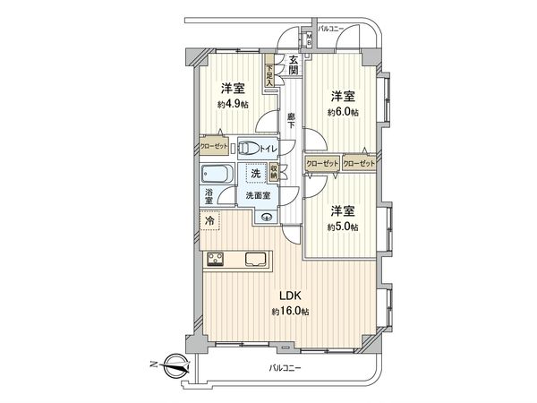 ダイアパレス一橋学園 間取図(平面図)