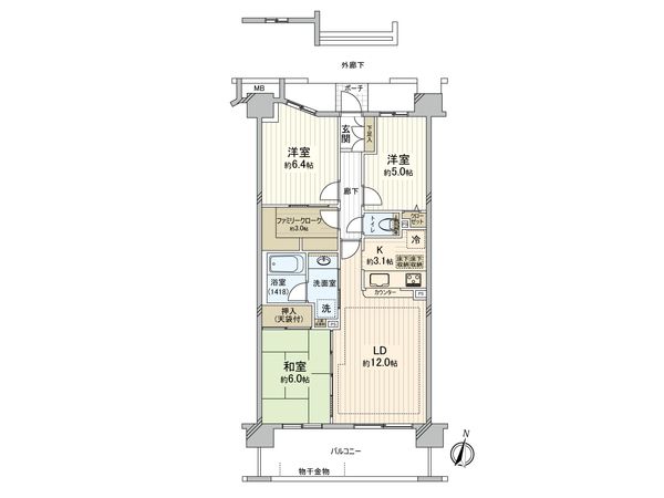 グランプラド国分寺 間取図(平面図) グランプラド国分寺 間取図(平面図)