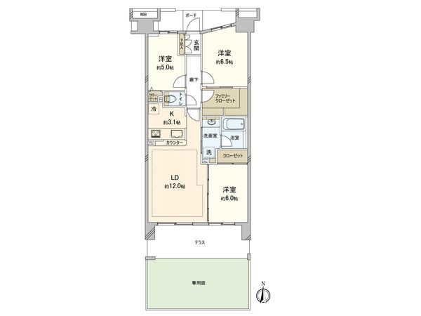 グランプラド国分寺 間取図(平面図)