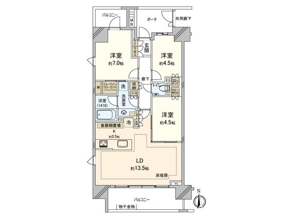 パークホームズ国分寺 間取図(平面図) パークホームズ国分寺 間取図(平面図)