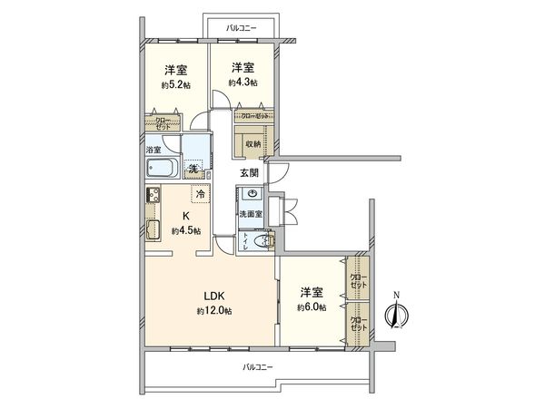 エステート上水本町 4号棟 間取図(平面図)
