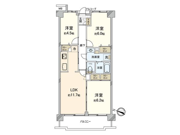 サンヴェール久米川 間取図(平面図) サンヴェール久米川 間取図(平面図)
