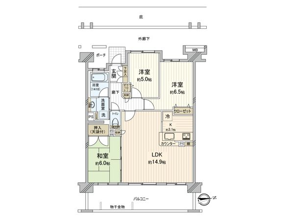グランプラド国分寺 間取図(平面図) グランプラド国分寺 間取図(平面図)