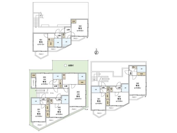 国分寺市並木町1丁目 アパート 間取図(平面図) 国分寺市並木町1丁目 アパート 間取図(平面図)