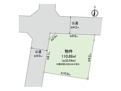 三鷹市上連雀9丁目 土地 区画図