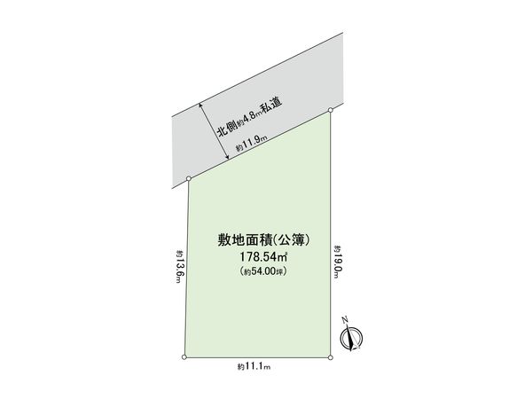 武蔵野市御殿山2丁目 土地 区画図 区画図