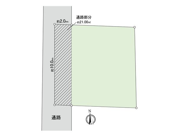 三鷹市下連雀2丁目 土地 区画図
