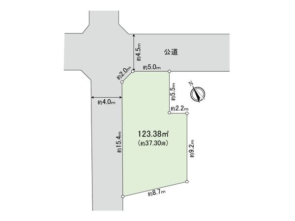 武蔵野市西久保2丁目 土地 区画図