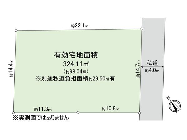 武蔵野市西久保2丁目 土地 区画図