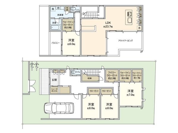 武蔵野市吉祥寺本町4丁目 土地 建物プラン例 (間取り図)