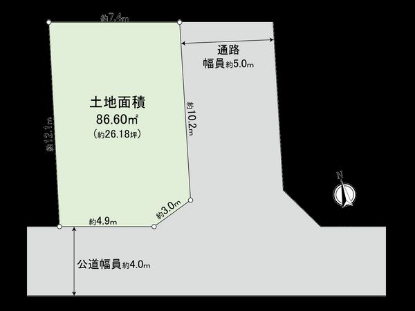 三鷹市大沢1丁目 土地 区画図 三鷹市大沢1丁目 土地 区画図