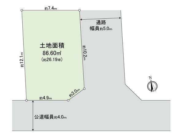 三鷹市大沢1丁目 土地 区画図 三鷹市大沢1丁目 土地 区画図