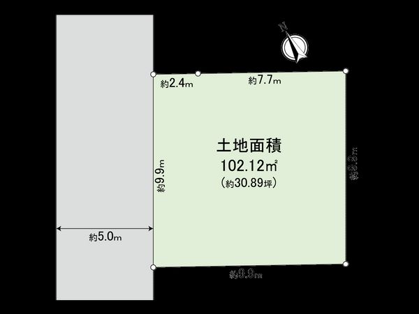 武蔵野市関前2丁目 土地 区画図