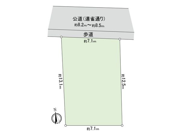 三鷹市下連雀7丁目 土地 区画図 三鷹市下連雀7丁目 土地 区画図