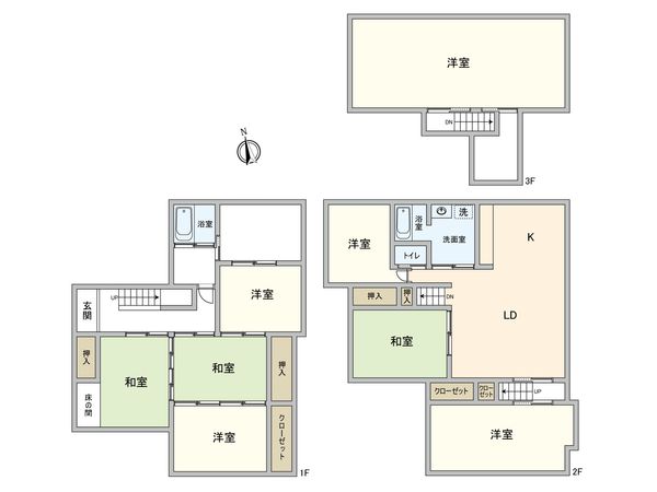 三鷹市上連雀9丁目二世帯住宅 間取図(平面図) 三鷹市上連雀9丁目二世帯住宅 間取図(平面図)