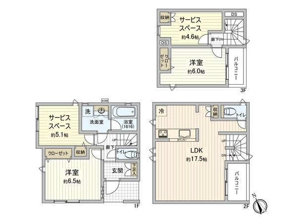 武蔵野市西久保3丁目 戸建 間取図(平面図) 武蔵野市西久保3丁目 戸建 間取図(平面図)