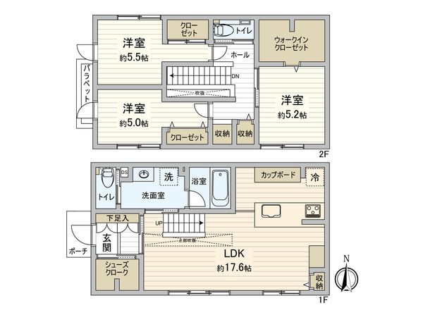 東村山市富士見町2丁目戸建 間取図(平面図)