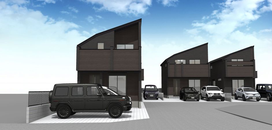 三鷹市上連雀9丁目 新築戸建 3号棟 外観パース図 外観パース図