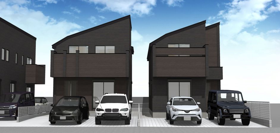 三鷹市上連雀9丁目 新築戸建 4号棟 外観パース図 外観パース図