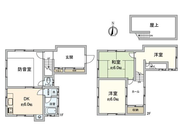 三鷹市下連雀2丁目 戸建 間取図(平面図) 三鷹市下連雀2丁目 戸建 間取図(平面図)