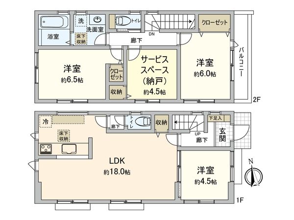 三鷹市上連雀7丁目 間取図(平面図) 間取図(平面図)