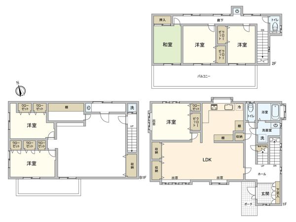 三鷹市下連雀4丁目 間取図(平面図) 三鷹市下連雀4丁目 間取図(平面図)
