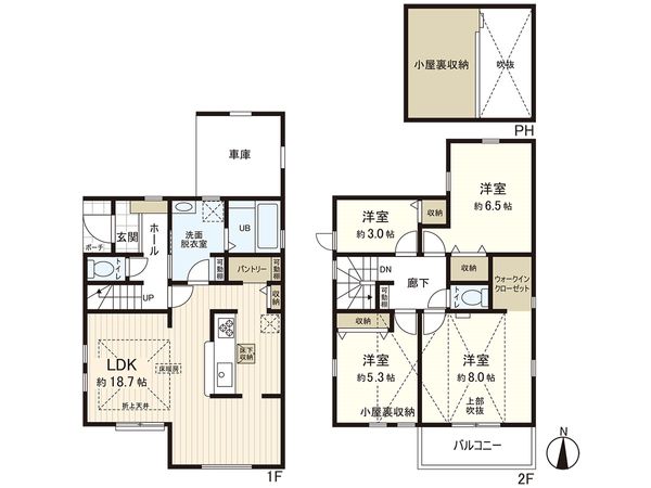 練馬区関町北三丁目新築戸建 間取図(平面図) 練馬区関町北三丁目新築戸建 間取図(平面図)