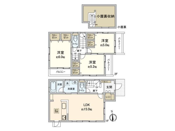 三鷹市大沢1丁目 戸建 間取図(平面図)