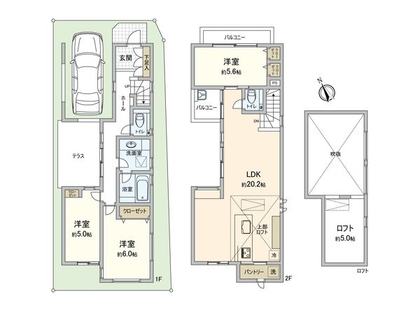 杉並区松庵3丁目 戸建 D棟 間取図(平面図)