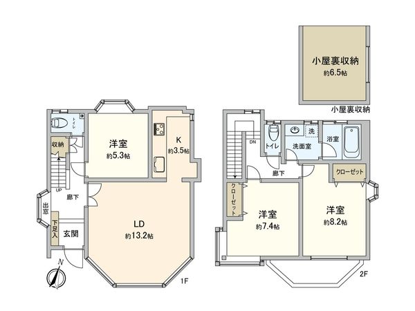 三鷹市井の頭3丁目 戸建 間取図(平面図)