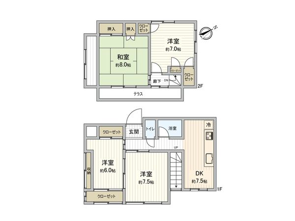 武蔵野市吉祥寺北町3丁目 戸建 間取図(平面図)