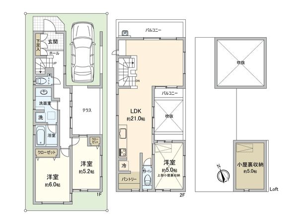 杉並区松庵3丁目 戸建 C棟 間取図(平面図)